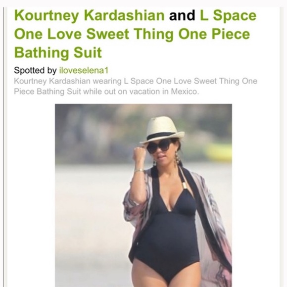 L*Space On eLove Sweet Thing Swimsuit Kourtney K- sz Medium - Picture 10 of 10